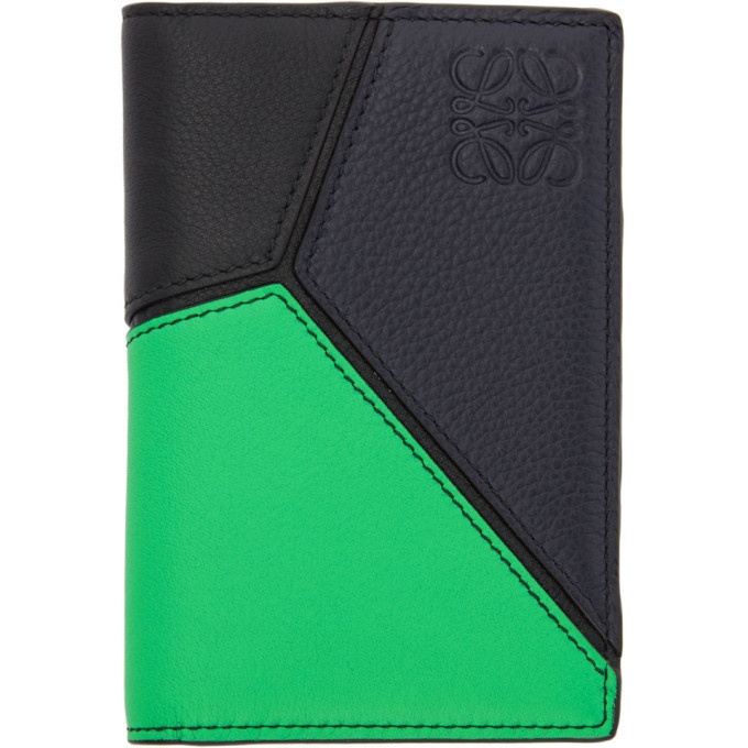 Photo: Loewe Green and Blue Puzzle Bifold Wallet
