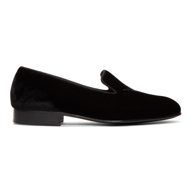 Photo: Churchs Black Velvet Sovereign 2 Slippers