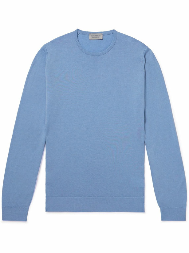 Photo: John Smedley - Slim-Fit Merino Wool Sweater - Blue