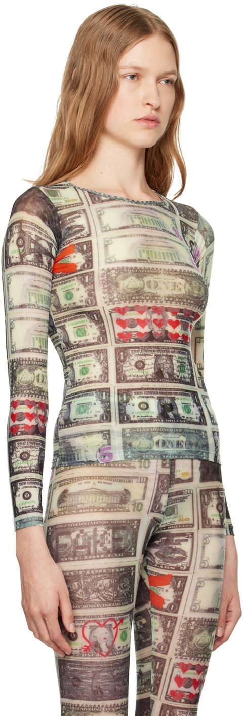 VAQUERA Multicolor Dollar Print T-shirt Vaquera