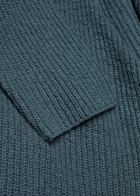 Eileen Fisher Ribbed Cotton-blend Wrap Cardigan Blue