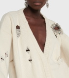 Area Embellished cotton and cashmere cardigan