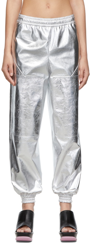 Photo: Stella McCartney Silver Shiny Metallic Trousers