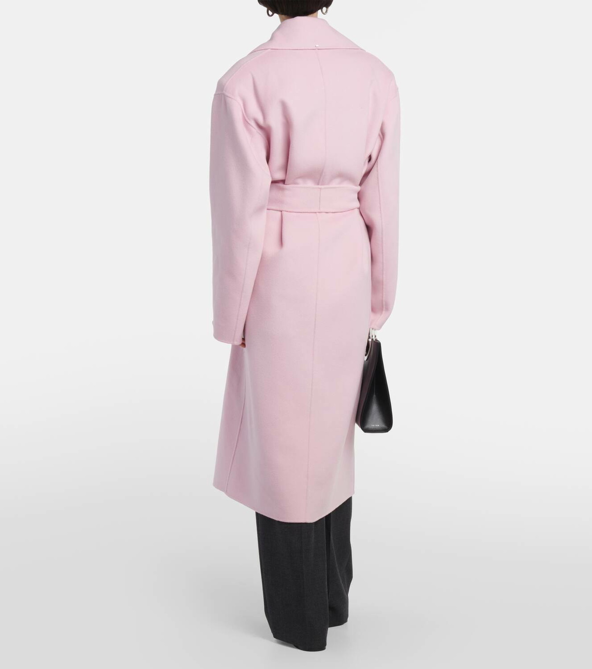 週末セール❣️SPORTMAX ピンク ロングコート Sportmax Polka wool wrap coat Sportmax