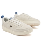 END. x Lacoste Umpire Sneaker in Off-White/Blue