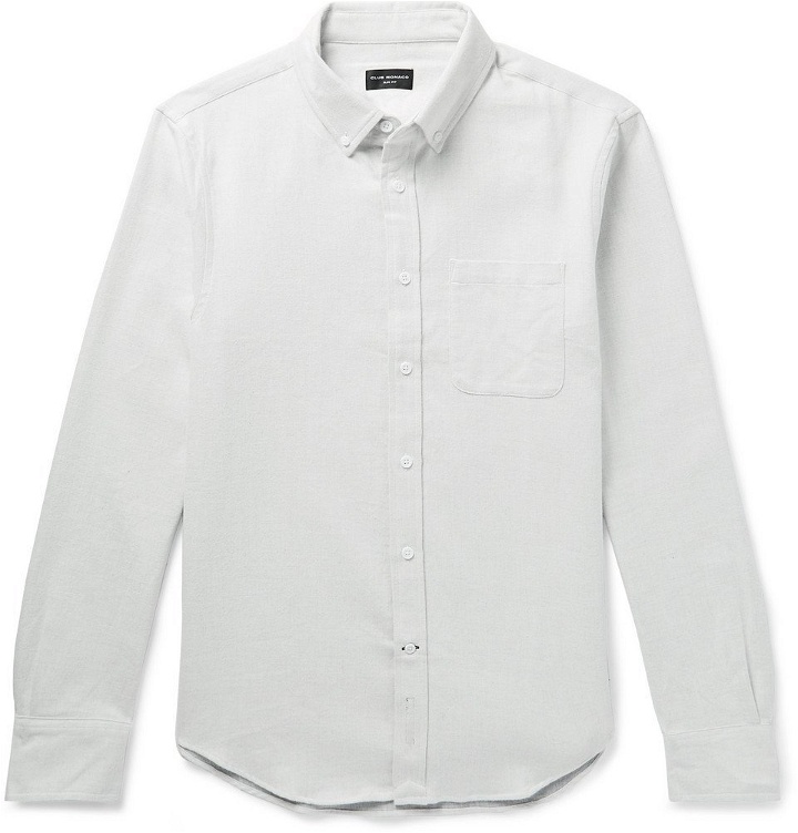 Photo: Club Monaco - Slim-Fit Button-Down Collar Double-Faced Cotton Shirt - Light gray
