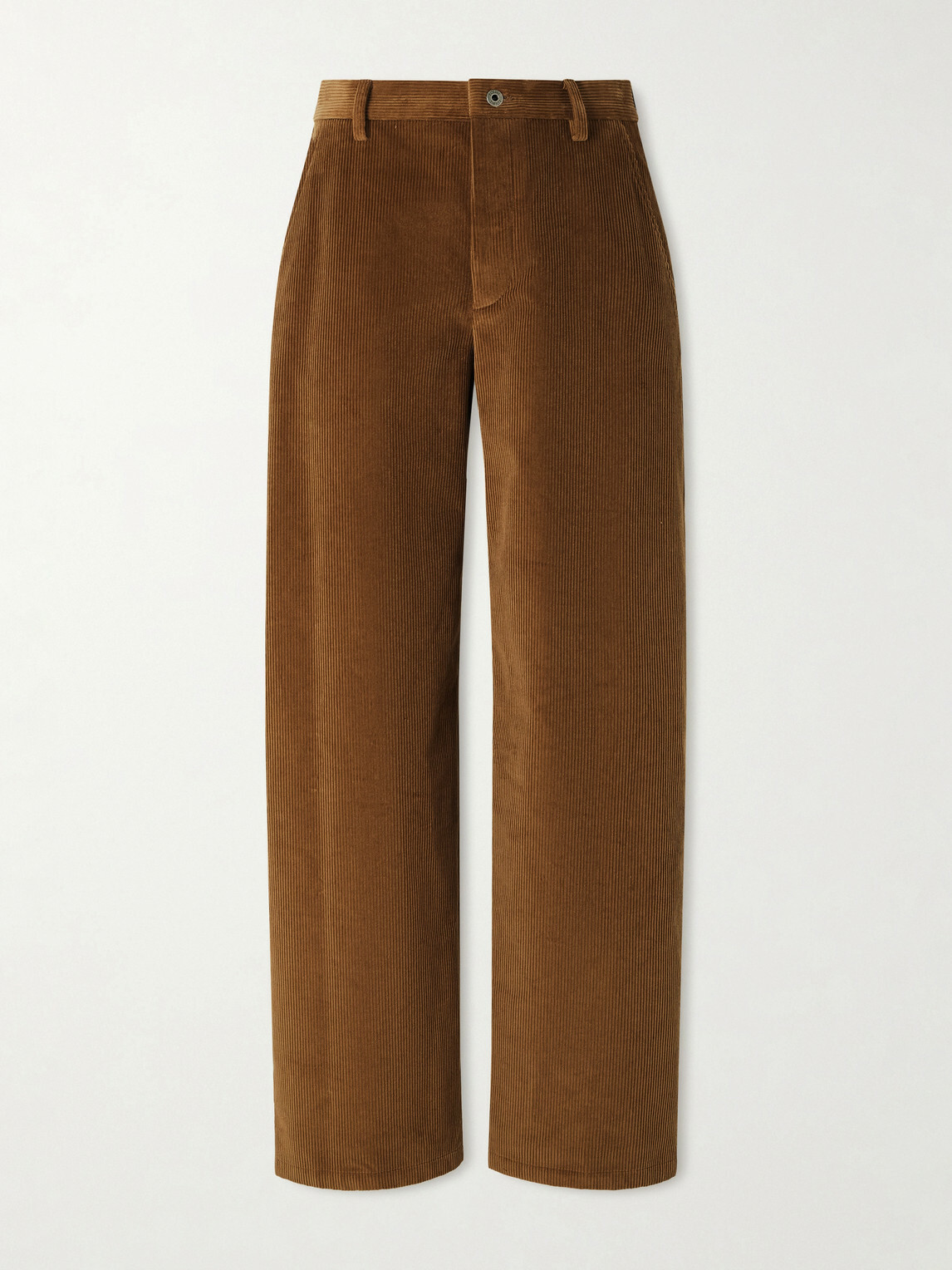 LOEWE - Straight-Leg Cotton-Corduroy Trousers - Brown