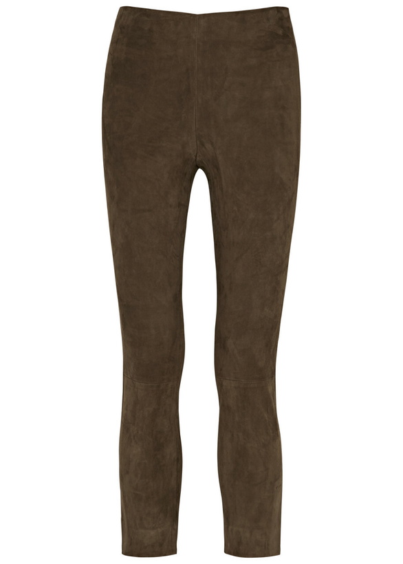 Photo: Vince Split-cuff Suede Trousers Brown