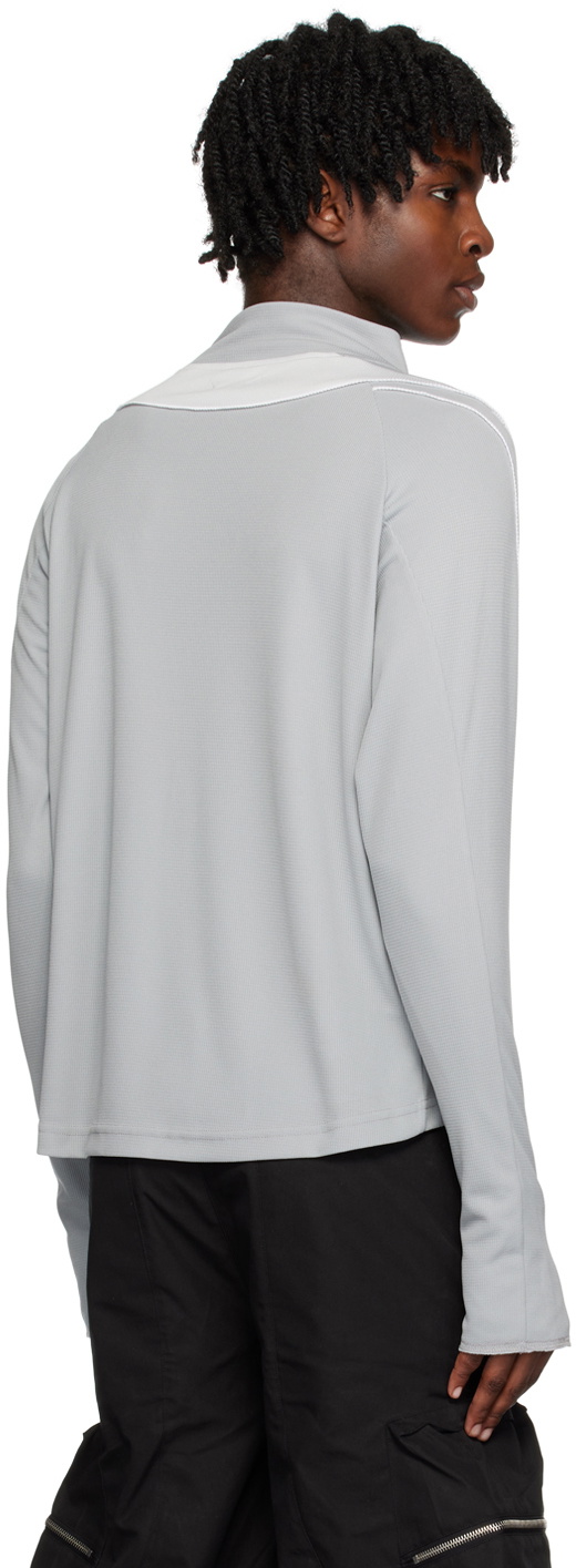 CMMAWEAR Gray Dual Zip Long Sleeve T-Shirt