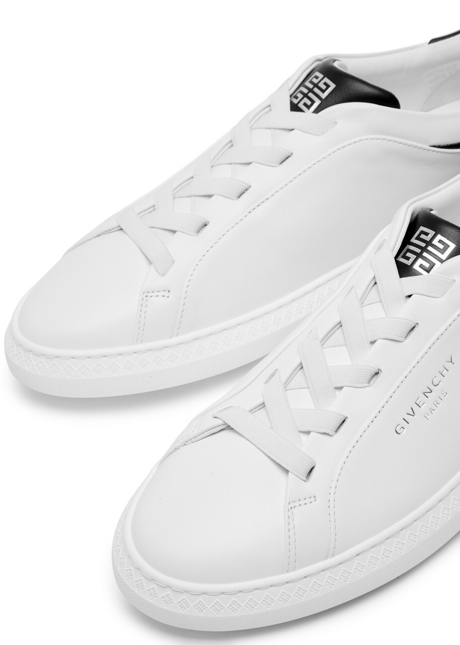 Givenchy G Set Panelled Leather Sneakers White And Black