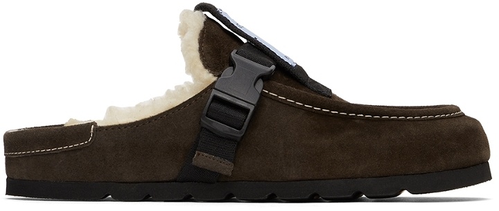 Photo: MCQ Brown GR9 Grow-Up Slippers