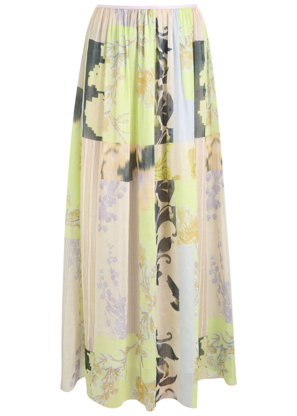 Photo: Forte_forte Garden Print Chiffon Midi Skirt Multicoloured