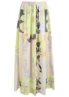 Forte_forte Garden Print Chiffon Midi Skirt Multicoloured