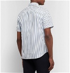 Club Monaco - Slim-Fit Button-Down Collar Striped Cotton-Poplin Shirt - White