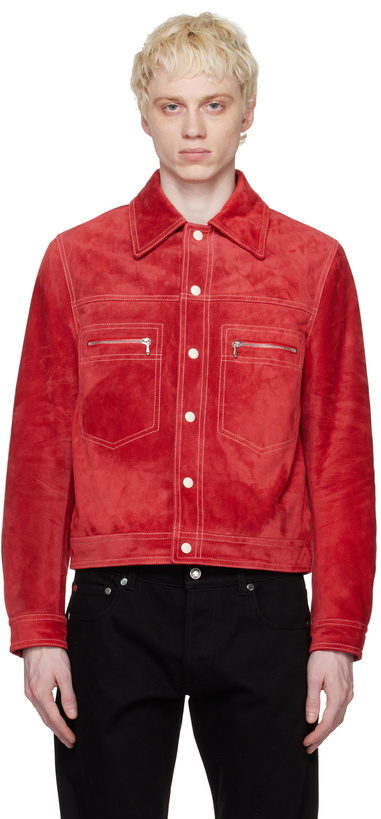 Photo: Haulier Red Concorde Leather Jacket