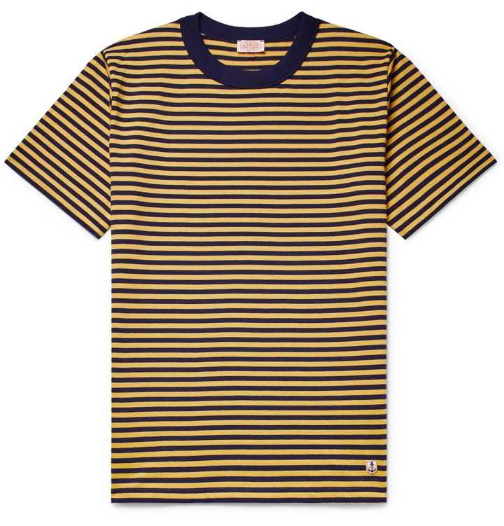 Photo: Armor Lux - Striped Cotton-Jersey T-Shirt - Yellow