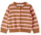 Molo Baby Brown & Pink Stripe Ginny Cardigan