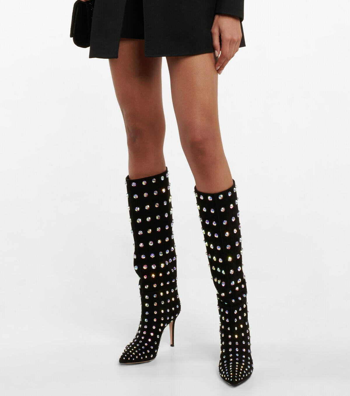 24AW new/Gianvito Rossi シアリングニーハイブーツ Boots Gianvito Rossi Spectra embellished knee-high boots Gianvito