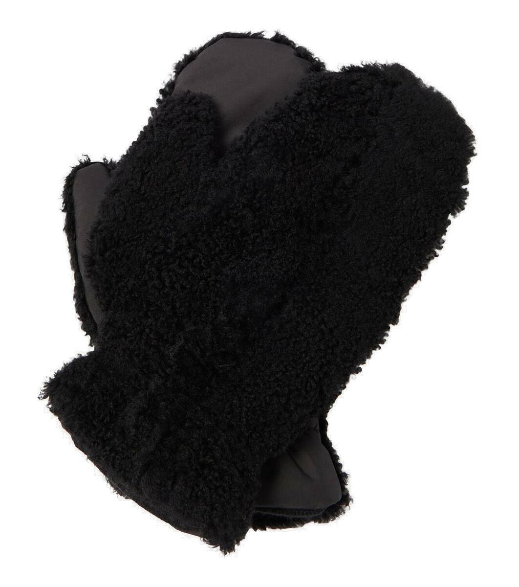 【Yves Salomon】ダウン shearling-trimmed mittens Yves Salomon Down shearling-trimmed mittens Yves Salomon