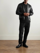 James Perse - Tapered Garment-Dyed Cotton and Hemp-Blend Trousers - Black