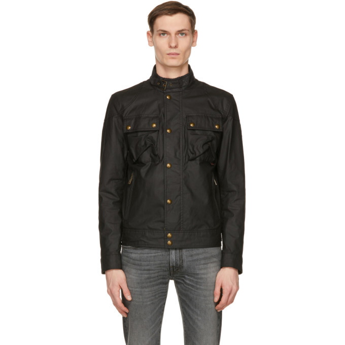 Photo: Belstaff Black Waxed Racemaster Jacket