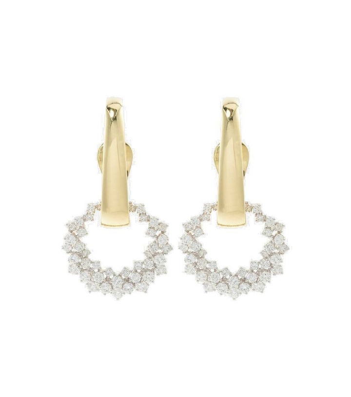 Photo: Yeprem Golden Strada 18kt gold drop earrings with diamonds