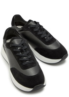 Jude Llow Maison Panelled Grained Leather Sneakers Black