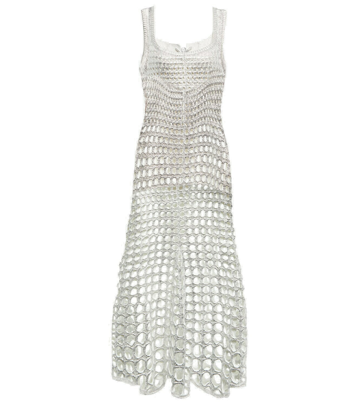 chinese dress ladies Chloé studded crochet-knit maxi dress in Black main image 1