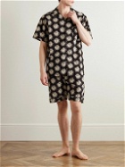 Desmond & Dempsey - Printed Cotton-Poplin Pyjama Set - Black