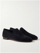 HUGO BOSS - Suede Penny Loafers - Blue