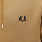 Fred Perry Men's Tipped Popover Hoodie in Shaded Stone/Burnt Tobacco