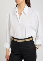 Victoria Beckham Dorian Leather Belt Natural