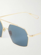 AHLEM - Haussmann Aviator-Style Gold-Tone Sunglasses