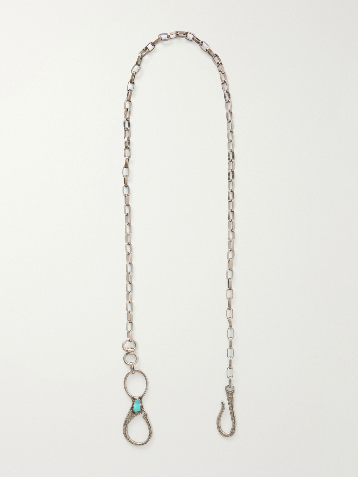 KAPITAL - Silver-Tone and Turquoise Wallet Chain - Silver