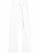 Matteau White Fisherman Drawstring Wide-Leg Trousers