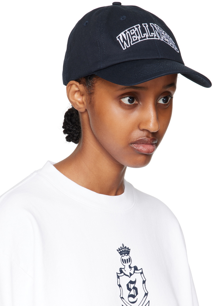 キャップ SPORTY & RICH WELLNESS IVY HAT NAVY Wellness Ivy Hat - China Blue/Almond – Sporty & Rich