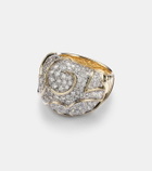 Marina B Onda Bombe 18kt gold ring with diamonds