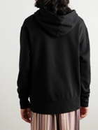 JW Anderson - Logo-Embroidered Cotton-Jersey Hoodie - Black