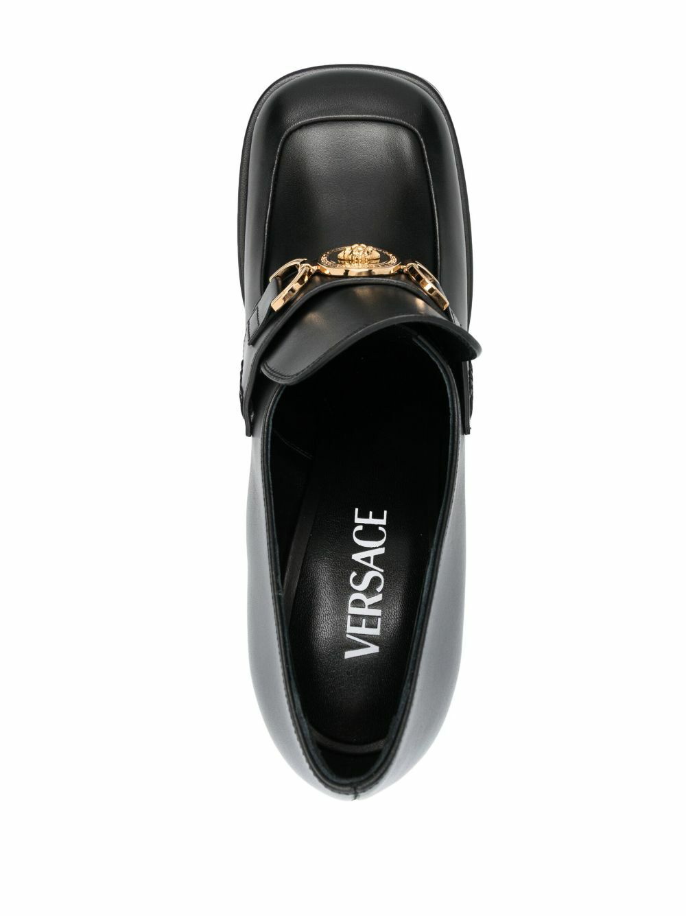 VERSACE - Medusa Aevitas Leather Platform Loafers Versace