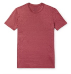 Altea - Garment-Dyed Slub Linen T-Shirt - Red