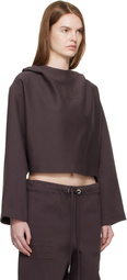 Jean Paul Gaultier Brown 'The Embossed Gaultier' Hoodie