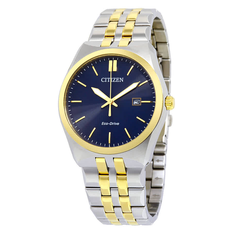Citizen Corso Eco-Drive Blue Dial Two-tone Mens Watch BM7334-58L