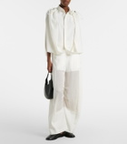 Sacai Belted barrel-leg pants