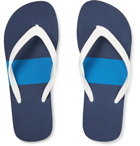 Orlebar Brown - Haston Colour-Block Rubber Flip Flops - Blue