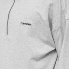 Calvin Klein Men's CK Underwear Logo Quarter Zip Sweat in Grey Heather