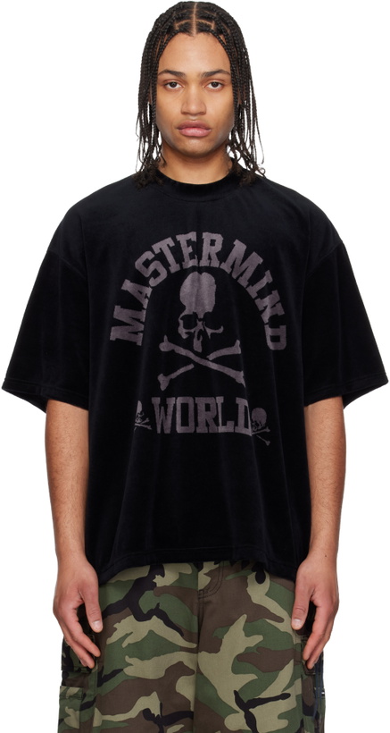 Photo: MASTERMIND WORLD Black Velour T-shirt