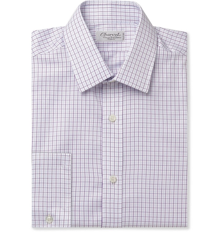 Photo: Charvet - Slim-Fit Checked Cotton-Poplin Shirt - Multi