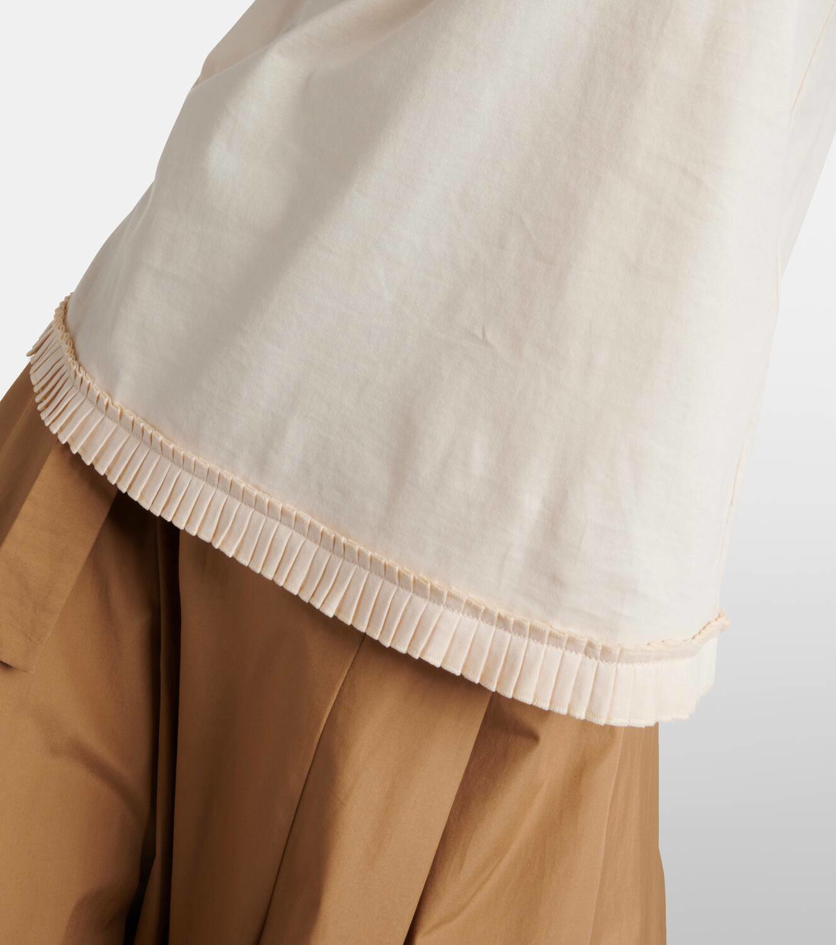 'S Max Mara Ruffled cotton jersey tank top
