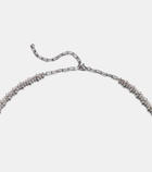 Anita Ko 18kt white gold choker with diamonds and emerald