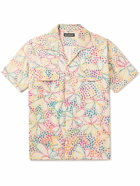 Monitaly - 50's Milano Camp-Collar Embroidered Cotton Shirt - Neutrals